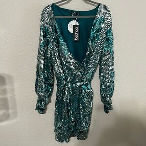 Boohoo sequin dress NWT